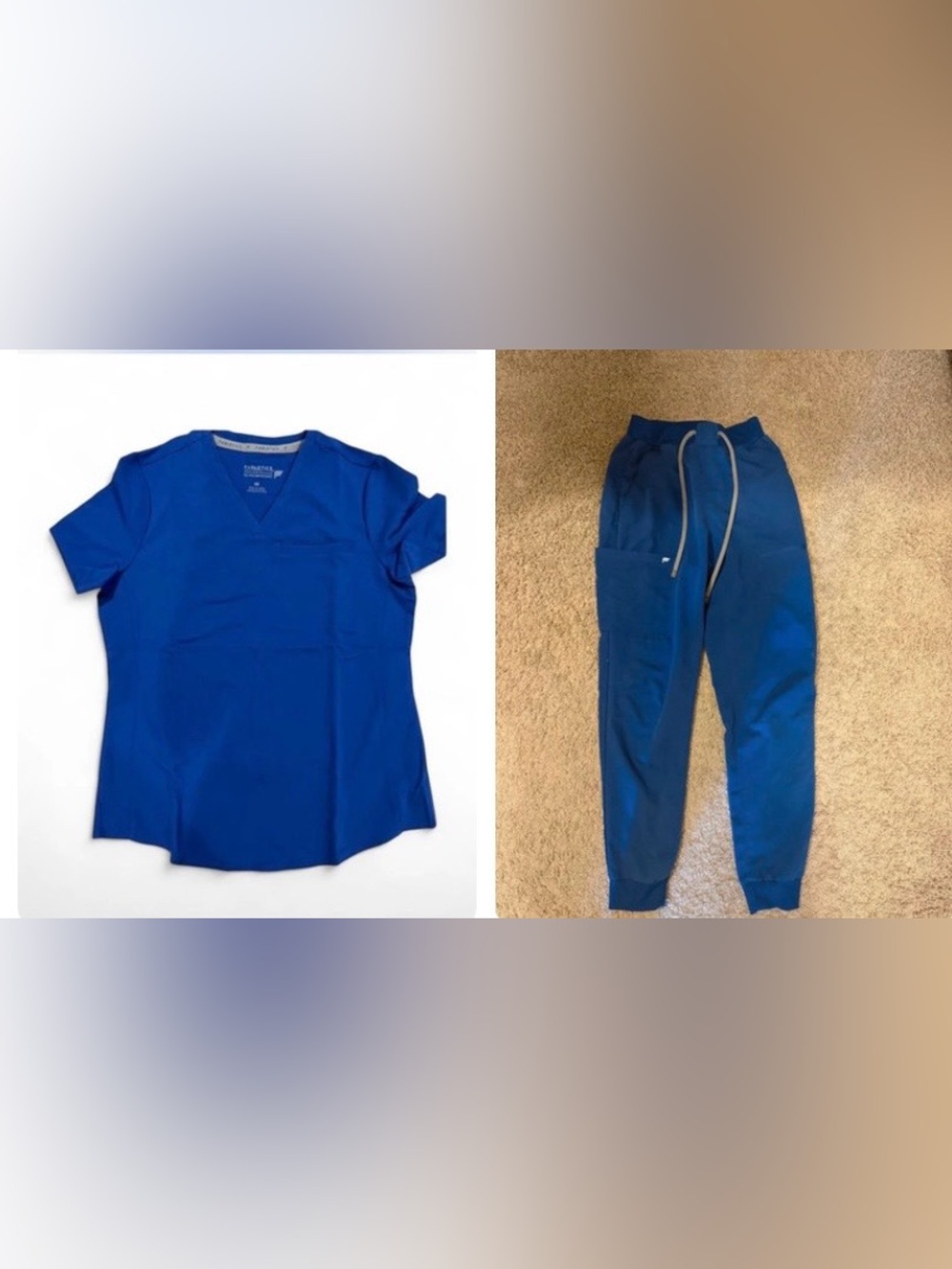 Fabletics Royal Blue Scrub Set